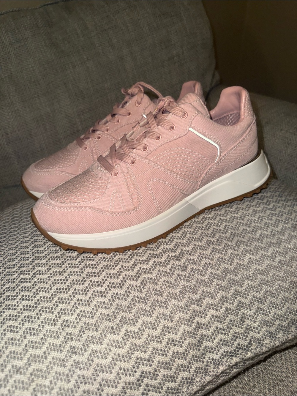 Michael Kors Pink Platform Lace-Up Sneakers